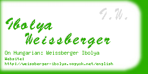 ibolya weissberger business card